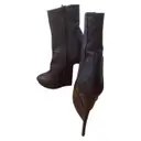 Haider Ackermann Khaki Leather Boots for sale