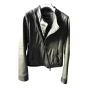 Leather biker jacket Emporio Armani