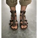 Leather gladiator sandals. FRIDA