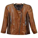 Khaki Leather Jacket Fendi