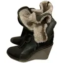 Leather snow boots Moncler