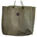 Khaki Leather Handbag Sous Les Pavés