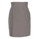 Linen mini skirt Claude Montana - Vintage