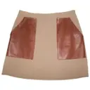 Beige Leather Skirt Claudie Pierlot