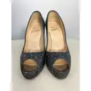 Buy Christian Louboutin Lady Peep glitter heels online