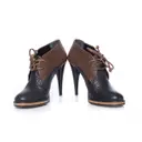 Leather lace up boots Balenciaga
