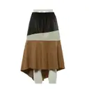 Buy Designers Remix Leather mid-length skirt online