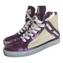 Patent leather trainers Hogan