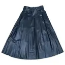 Mid-length leather skirt Bruno Magli