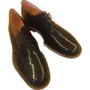 Navy Patent leather Lace ups Robert Clergerie