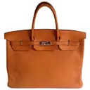 Orange Leather Handbag Birkin Hermès
