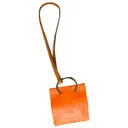 Shopping bag charm leather bag charm Hermès