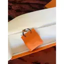 Hermès Shopping bag charm leather bag charm for sale