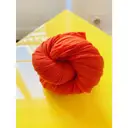 Orange Polyester Top Issey Miyake - Vintage