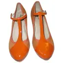 Orange Velvet Heels Repetto