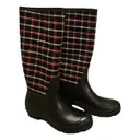 Tweed wellington boots Moncler