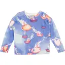 OVERSIZE JUMPER, BLUE WITH COLOURED PRINT  Heimstone
