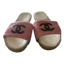 Cloth sandals Chanel