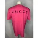 Buy Gucci Pink Cotton T-shirt online