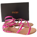 Pink Leather Sandals Maje