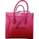 Pink Leather Handbag Luggage Phantom Celine