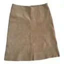 Leather mid-length skirt Parosh