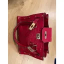 Leather handbag Saloni