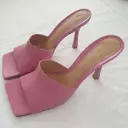 Pink Leather Sandals Stretch Bottega Veneta