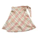 Linen mid-length skirt Burberry - Vintage