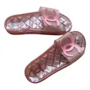 Pink Plastic Sandals Chanel