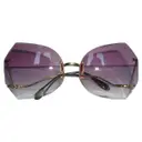 Pink Plastic Sunglasses Autre Marque - Vintage