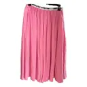Silk mid-length skirt Miu Miu