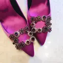 Buy Roger Vivier Flower Strass Buckle cloth heels online