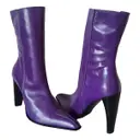 Leather cowboy boots Casadei