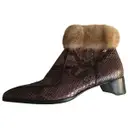Leather ankle boots Prada - Vintage