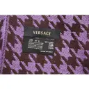 Versace Purple Wool Scarf for sale