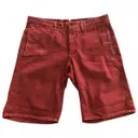 Red Cotton Shorts Incotex