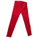 Red Cotton Trousers J Brand