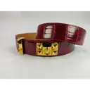 Collier de chien crocodile belt Hermès - Vintage