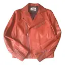 Red Leather Jacket Acne Studios