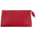 Red Leather Clutch bag Louis Vuitton