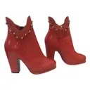 Leather ankle boots Moschino Cheap And Chic