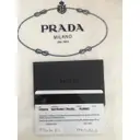 Ribbon leather clutch bag Prada