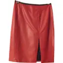 Red Leather Skirt Veda