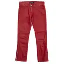 Red Leather Trousers Isabel Marant