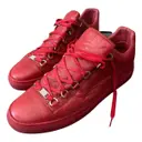 Arena patent leather low trainers Balenciaga