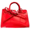 Folded patent leather handbag Mansur Gavriel