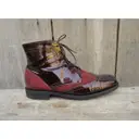 Patent leather lace up boots Paraboot