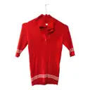 Red Polyester Top Sandro