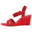 Red Suede Sandals Gianvito Rossi